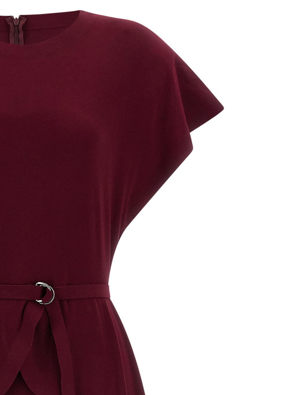 Norma Kamali Bordeaux Polyester Midi Dress
