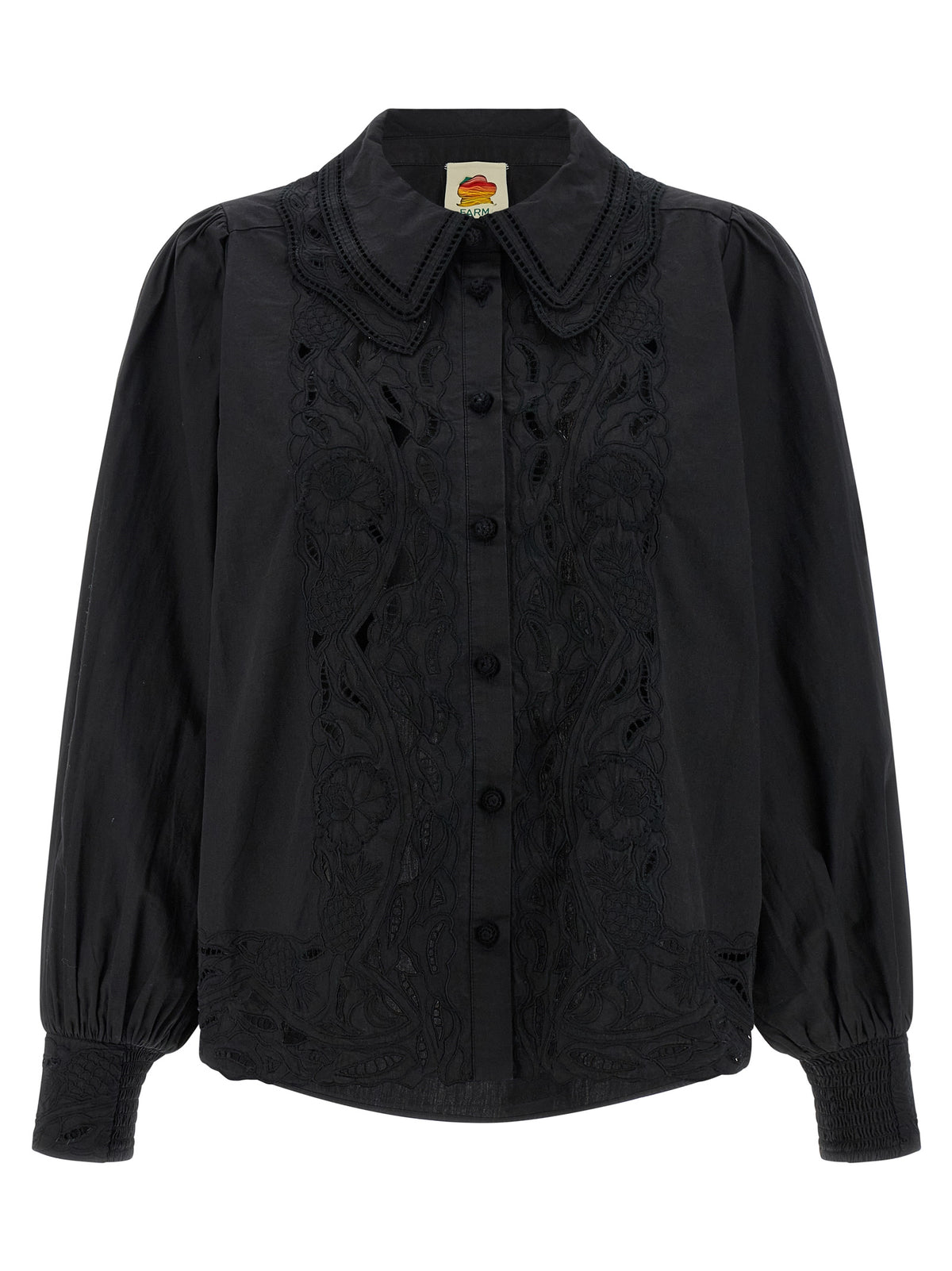 FARM RIO Black Cotton Blouse