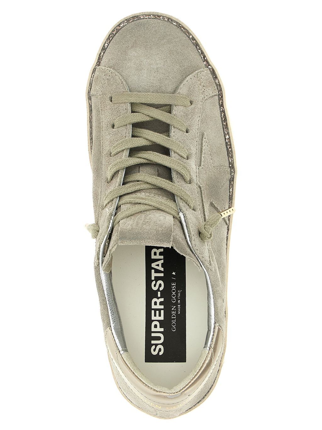Golden Goose Gray Cowhide Low Top Sneakers