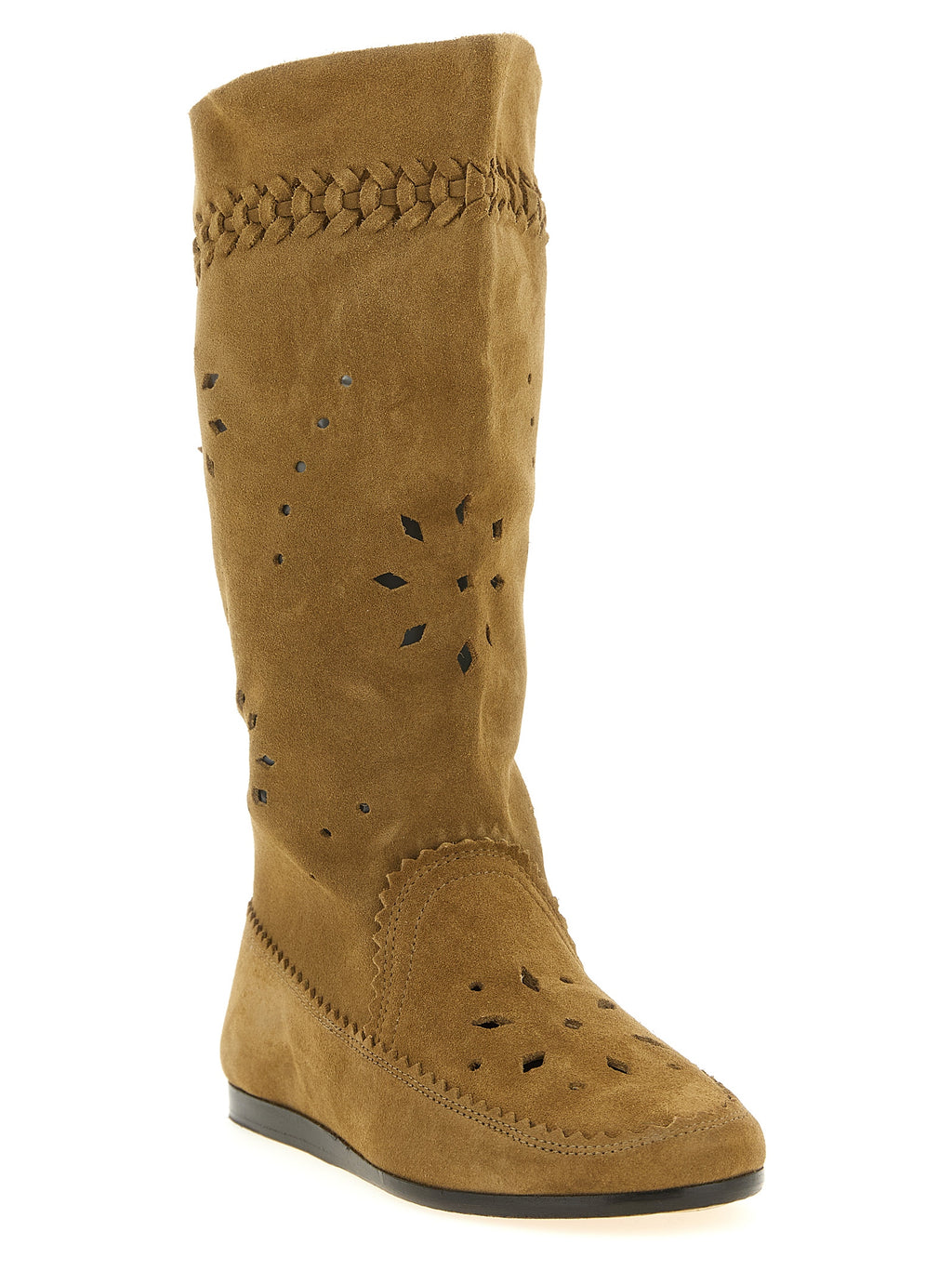 Isabel Marant Brown Calfskin Over The Knee