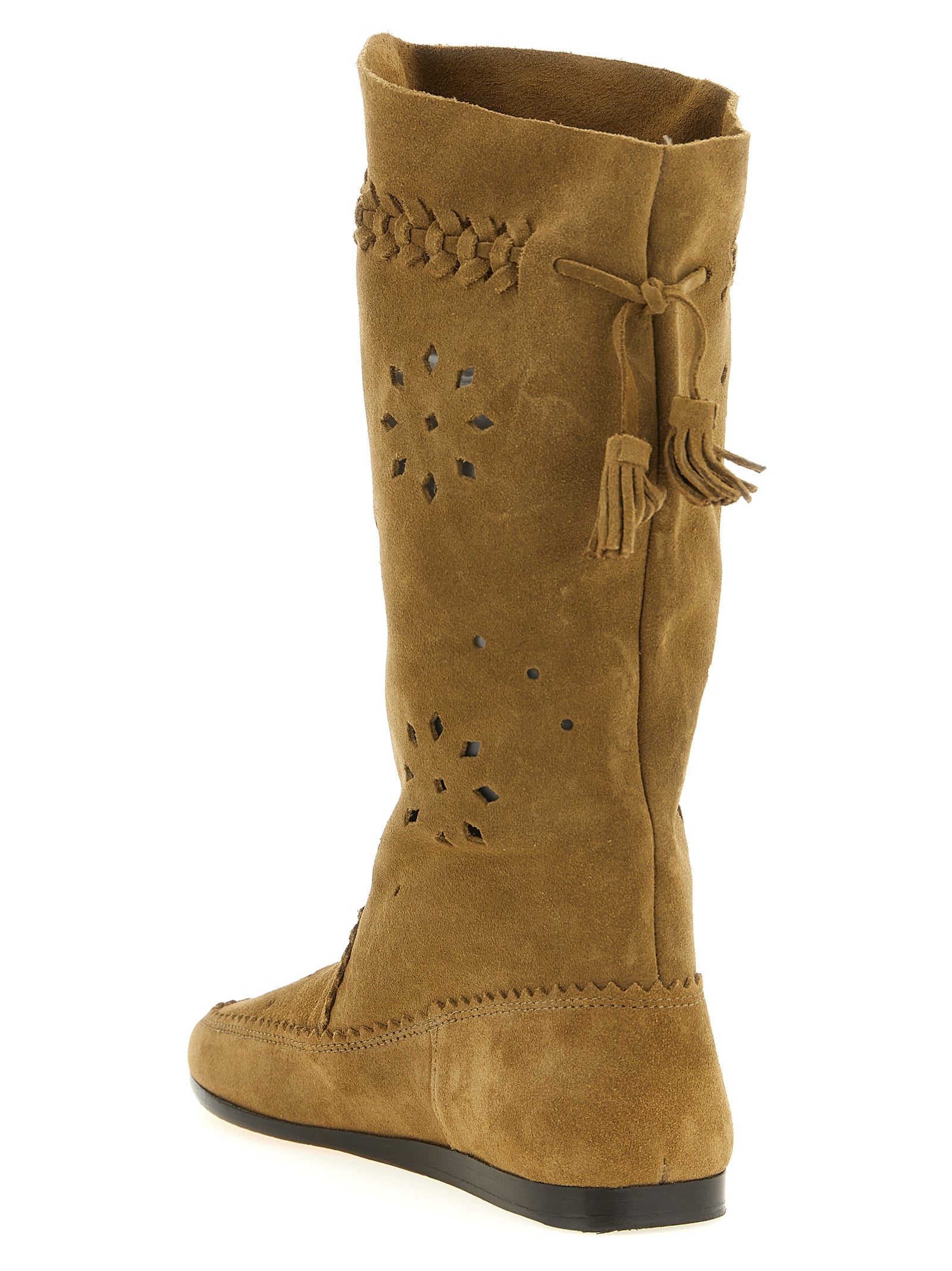 Isabel Marant Brown Calfskin Over The Knee