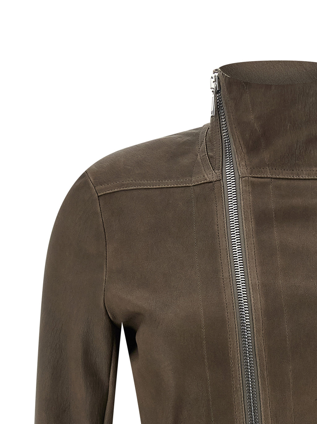 Rick Owens Brown Leather Leather Jacket