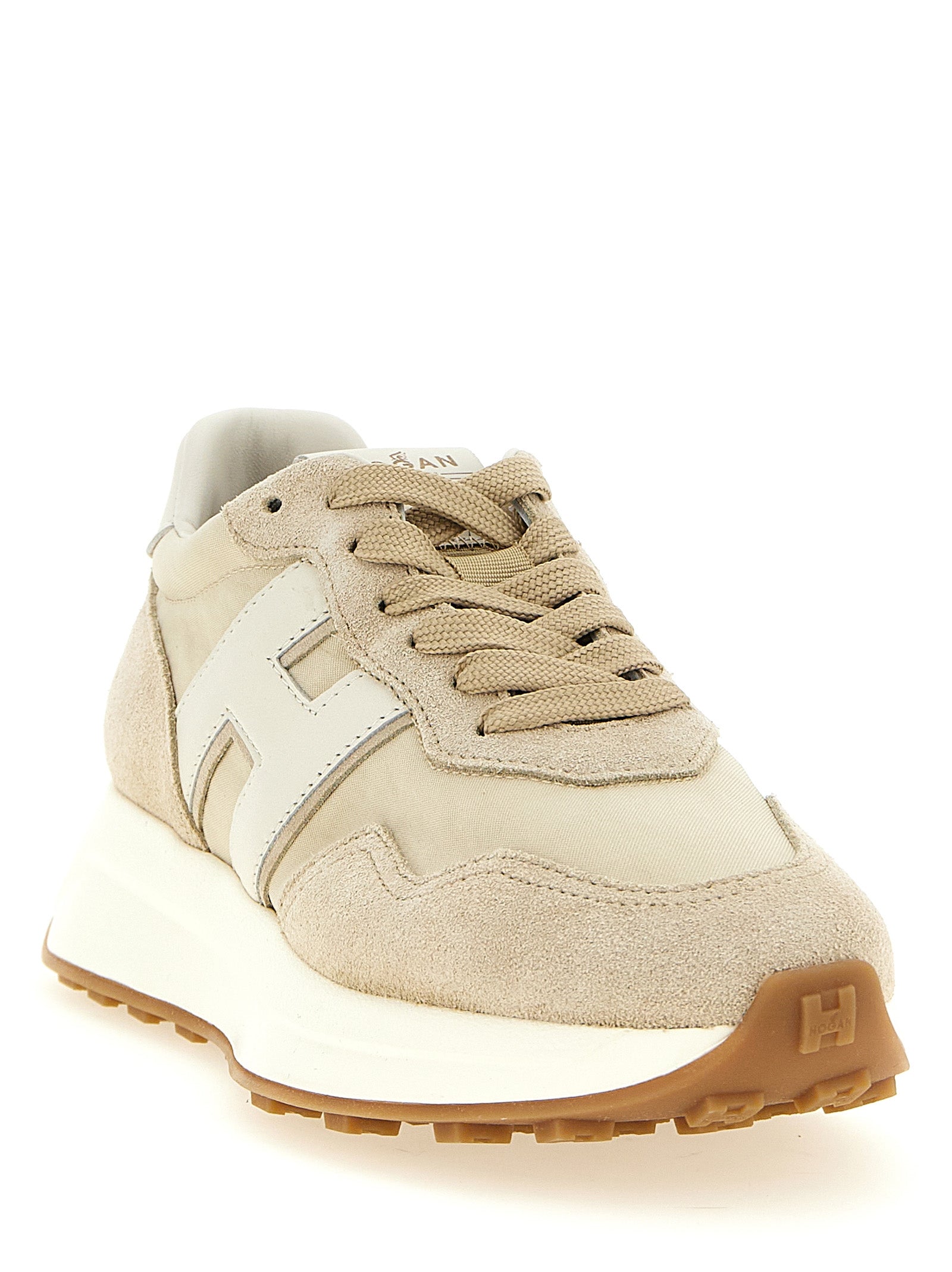 Hogan Beige Polyamide Athletic Sneakers