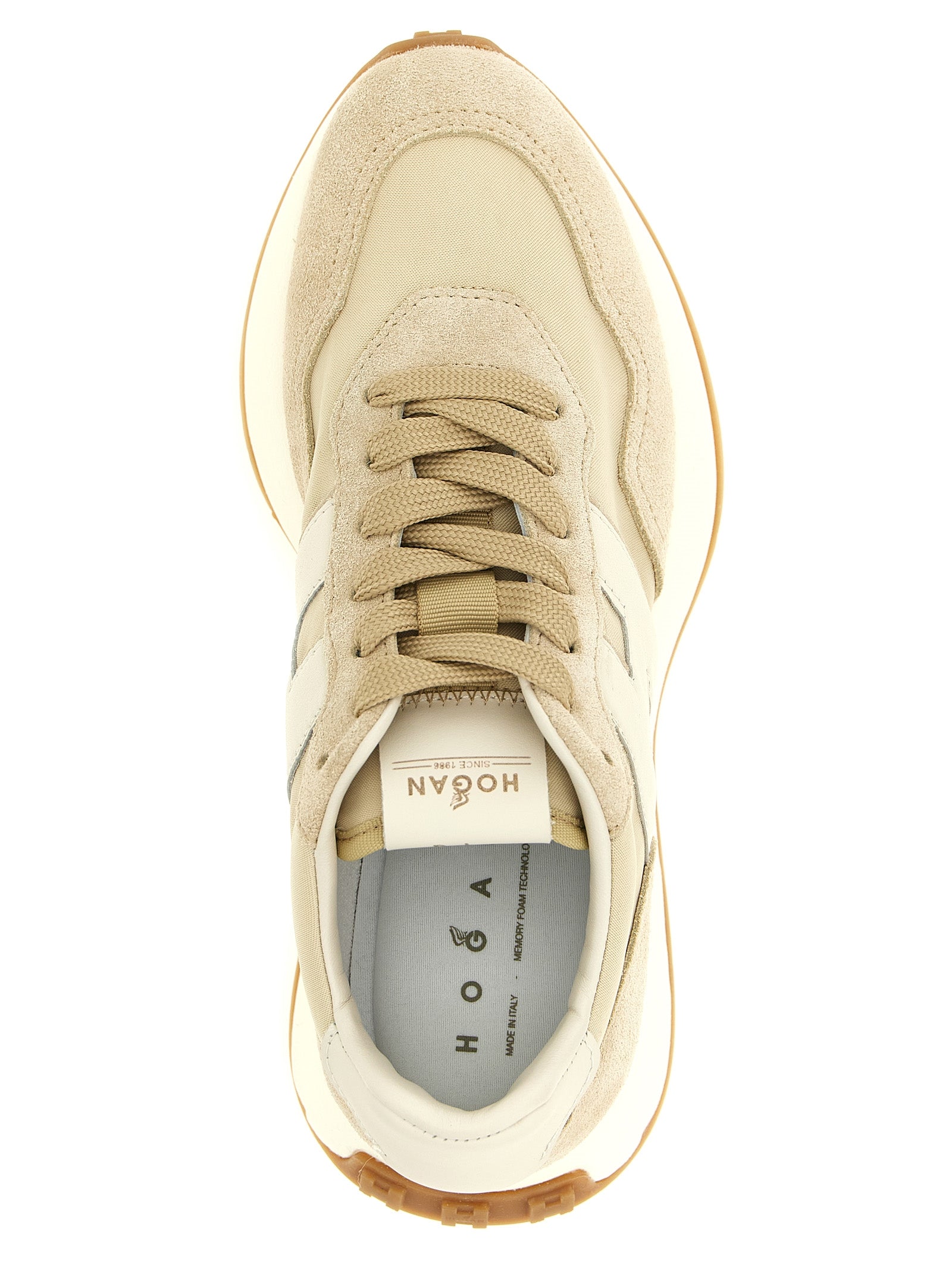 Hogan Beige Polyamide Athletic Sneakers