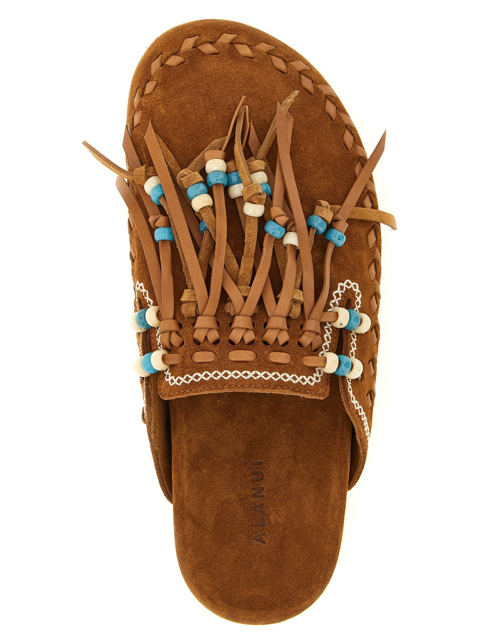 Alanui Brown Calfskin Mules