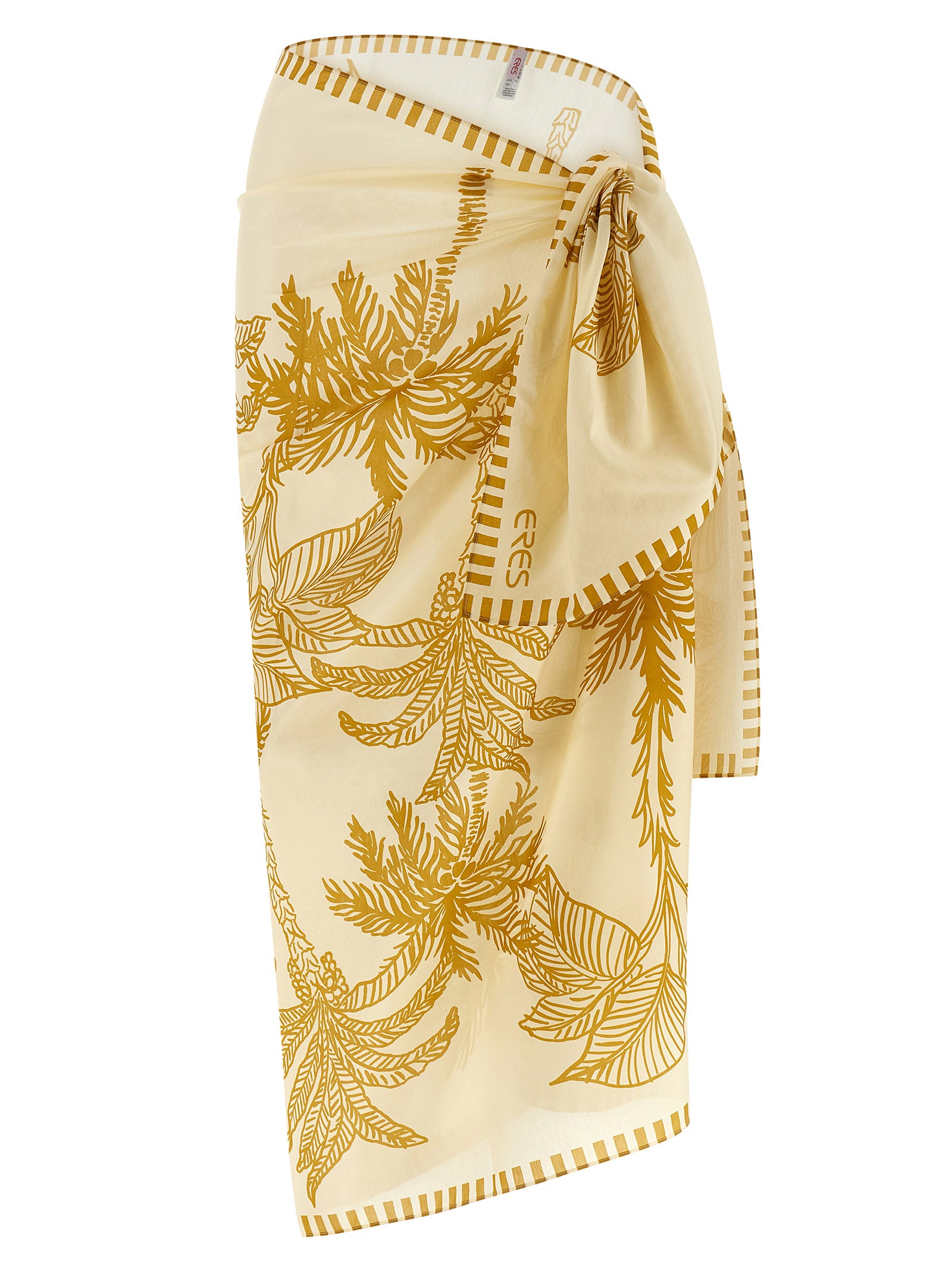 Eres Beige Cotton Midi Skirt