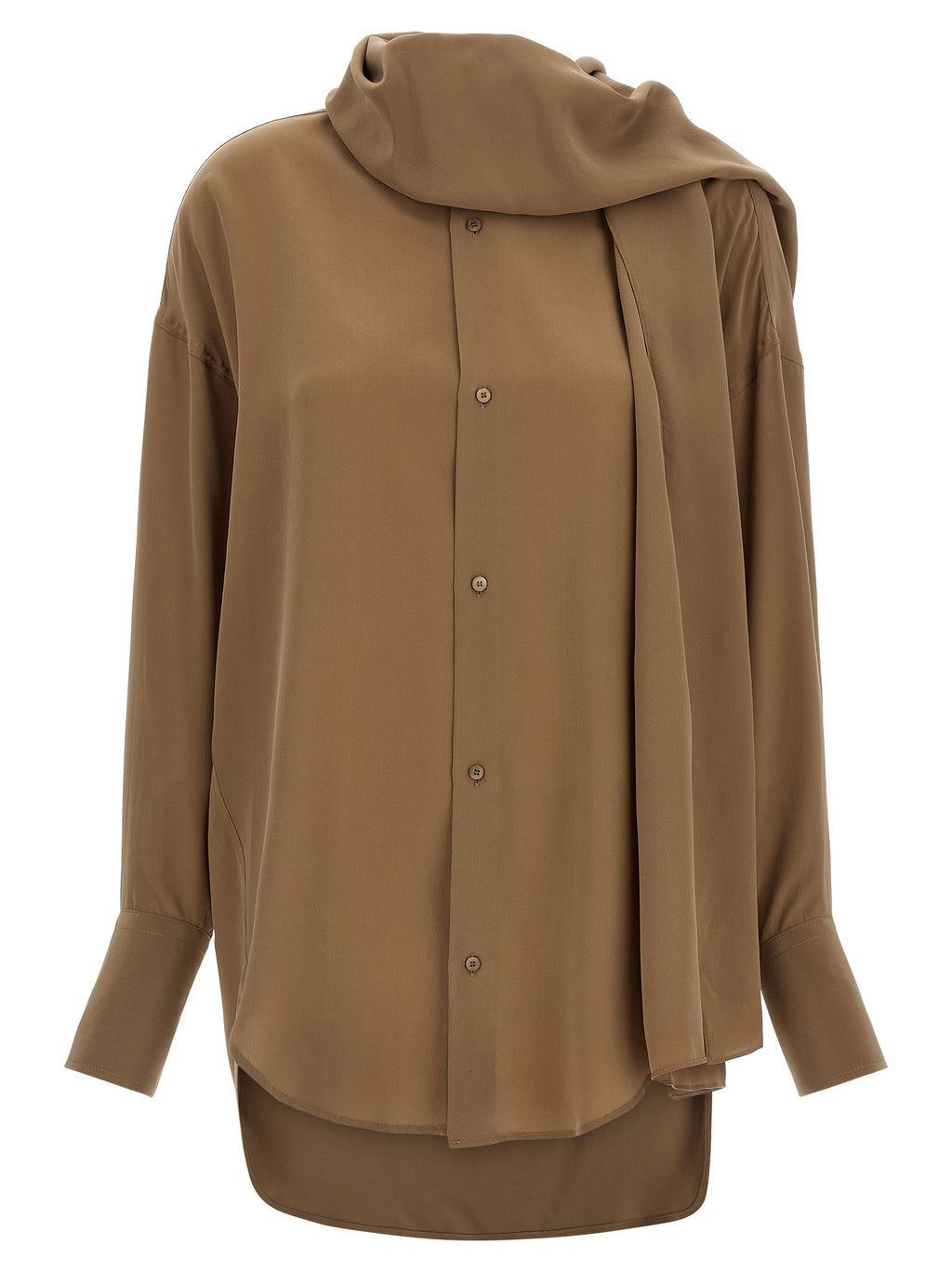 Darkpark Brown Silk Blouse