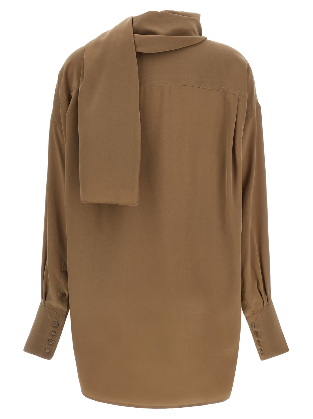 Darkpark Brown Silk Blouse