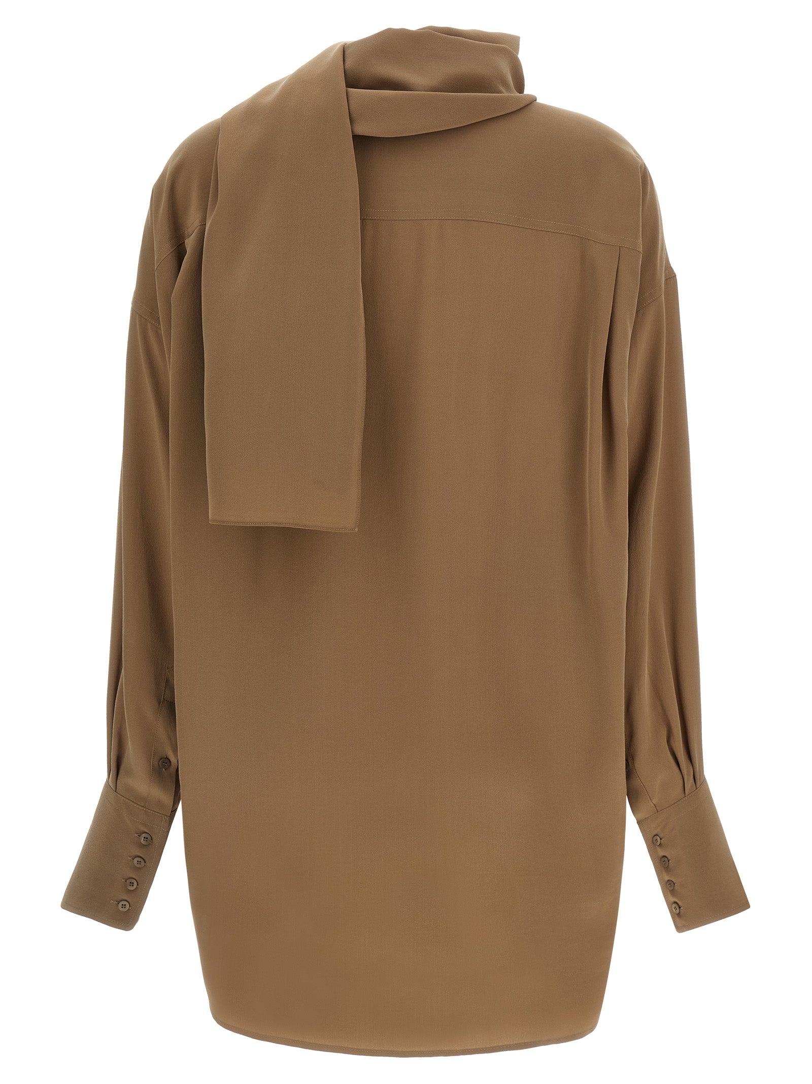 Darkpark Brown Silk Blouse