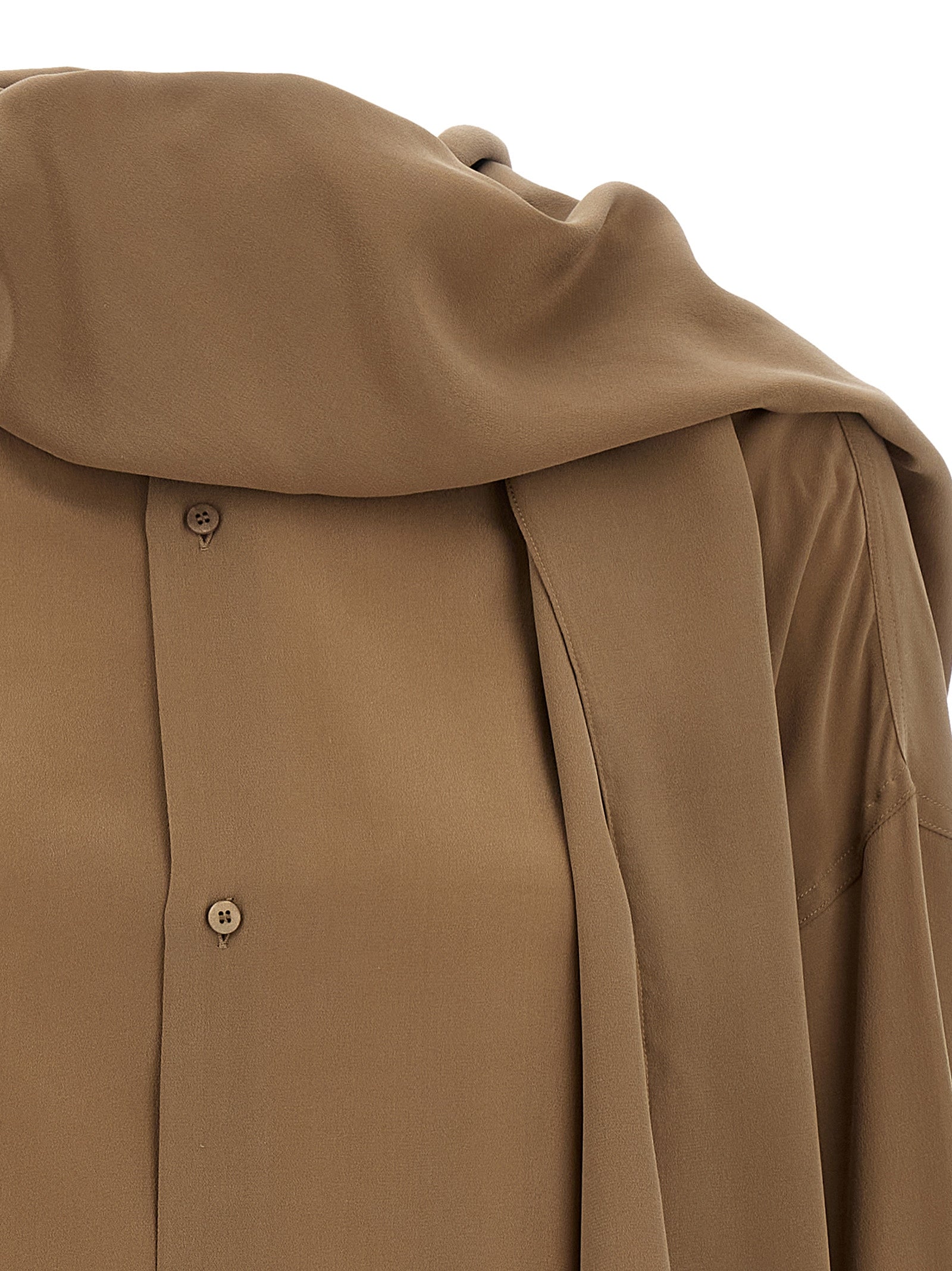 Darkpark Brown Silk Blouse