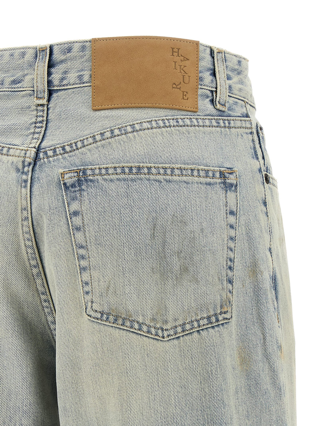 Haikure Blue Cotton Cropped Jeans