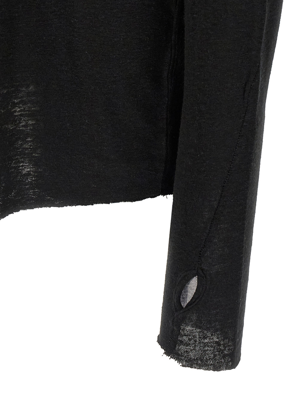 Thom Krom Black Viscose T-Shirt