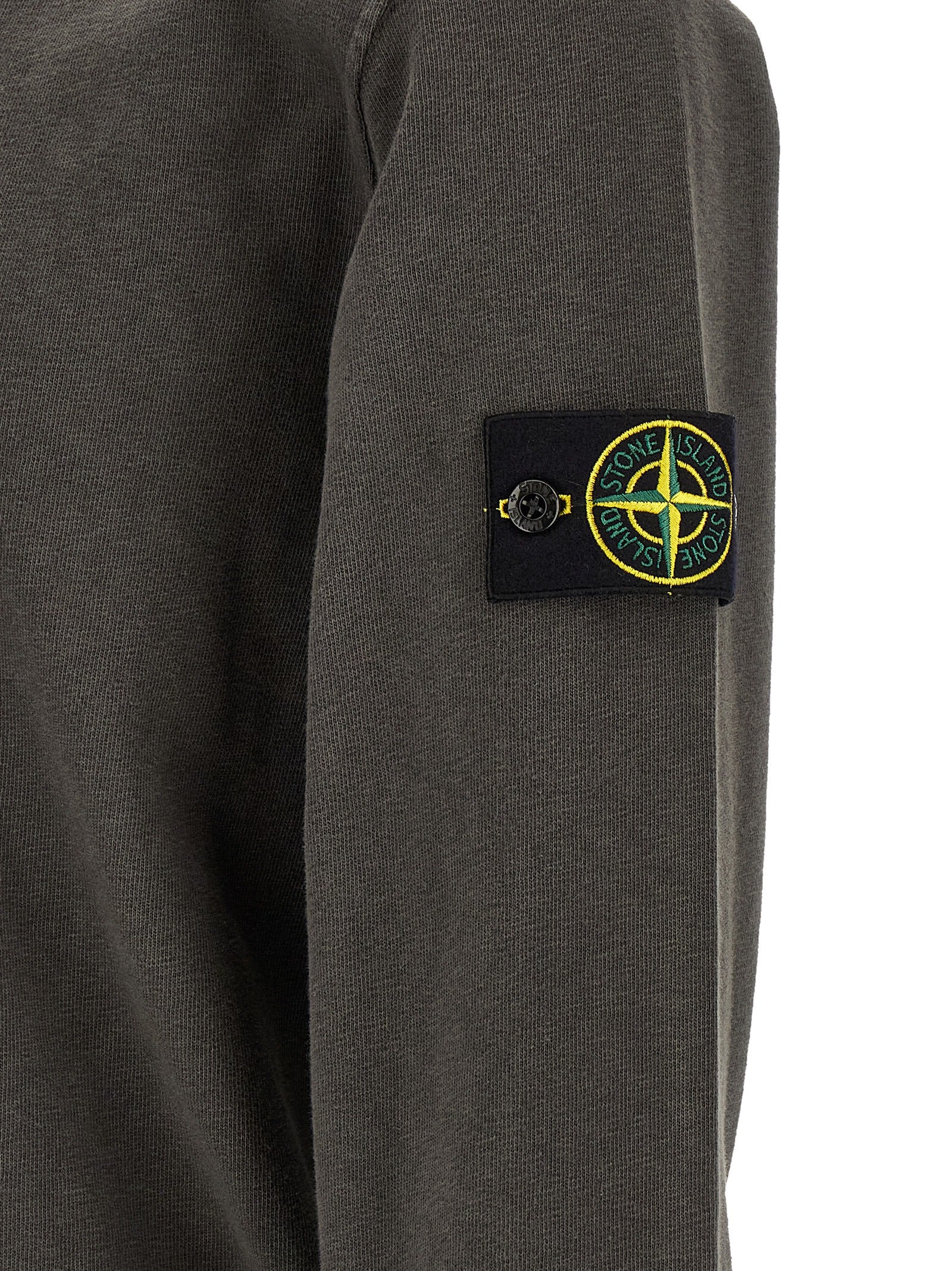 Stone Island Gray Cotton Sweatshirt