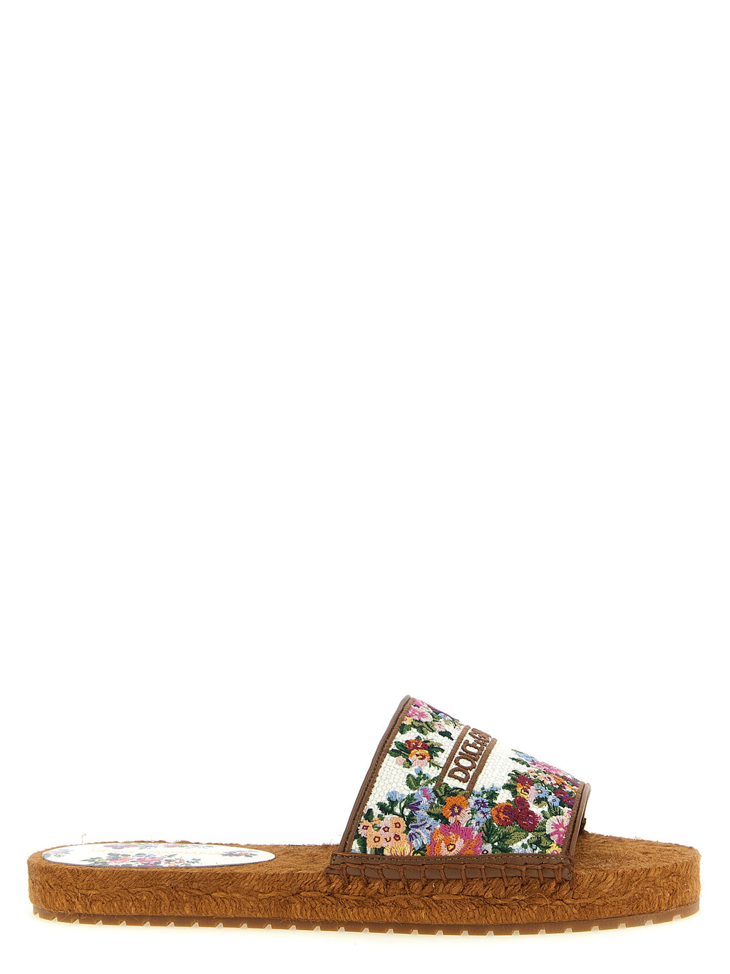 Dolce & Gabbana Multicolor Lamb Leather Slides