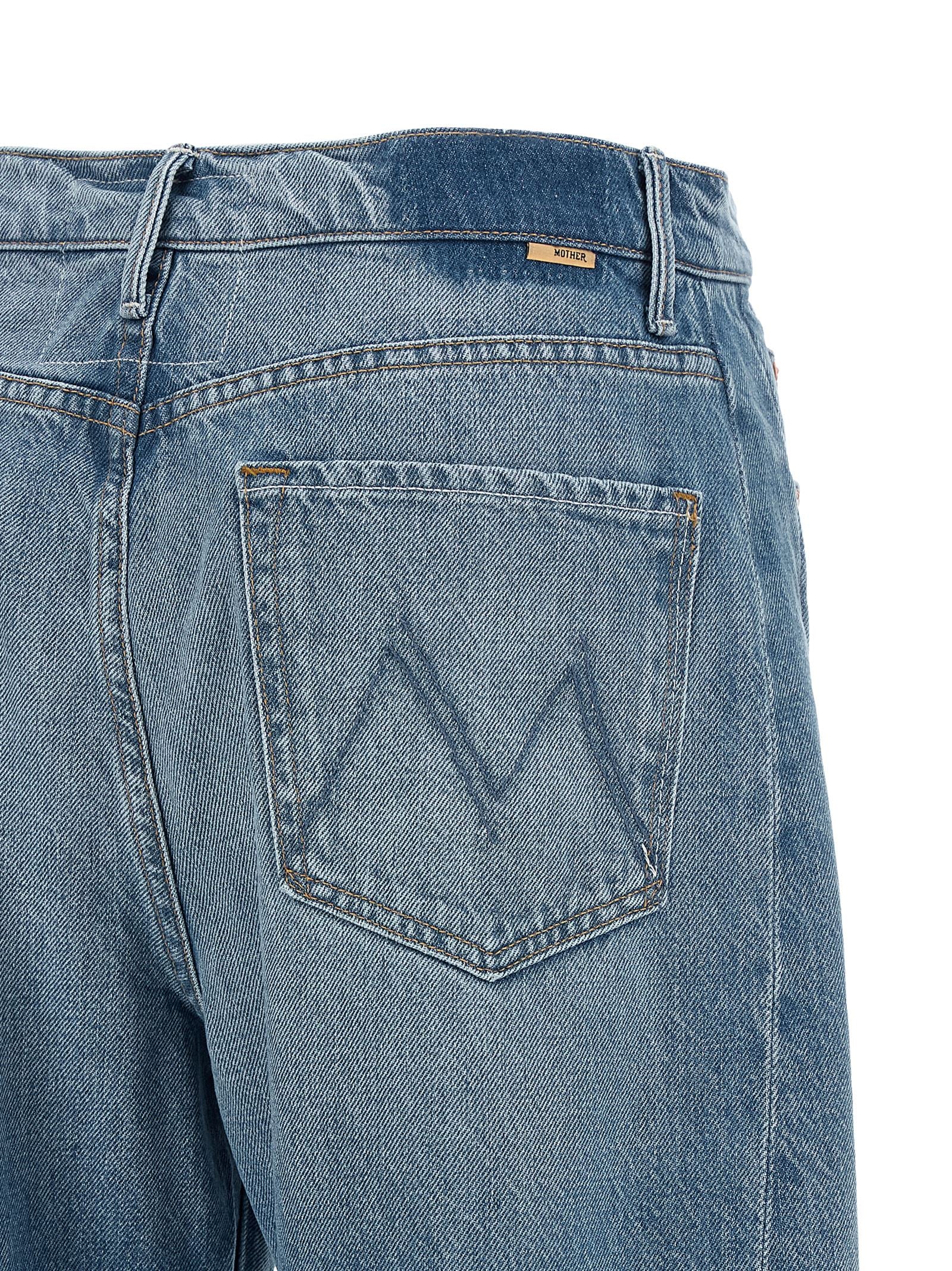 Mother Denim Blue Cotton Cropped Jeans