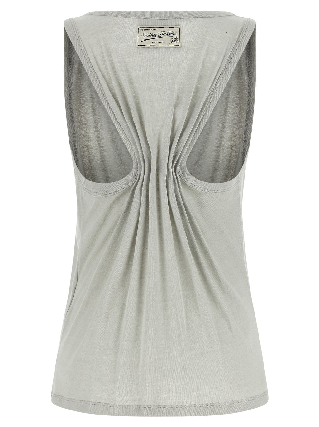 Victoria Beckham Gray Cotton Tank Tops
