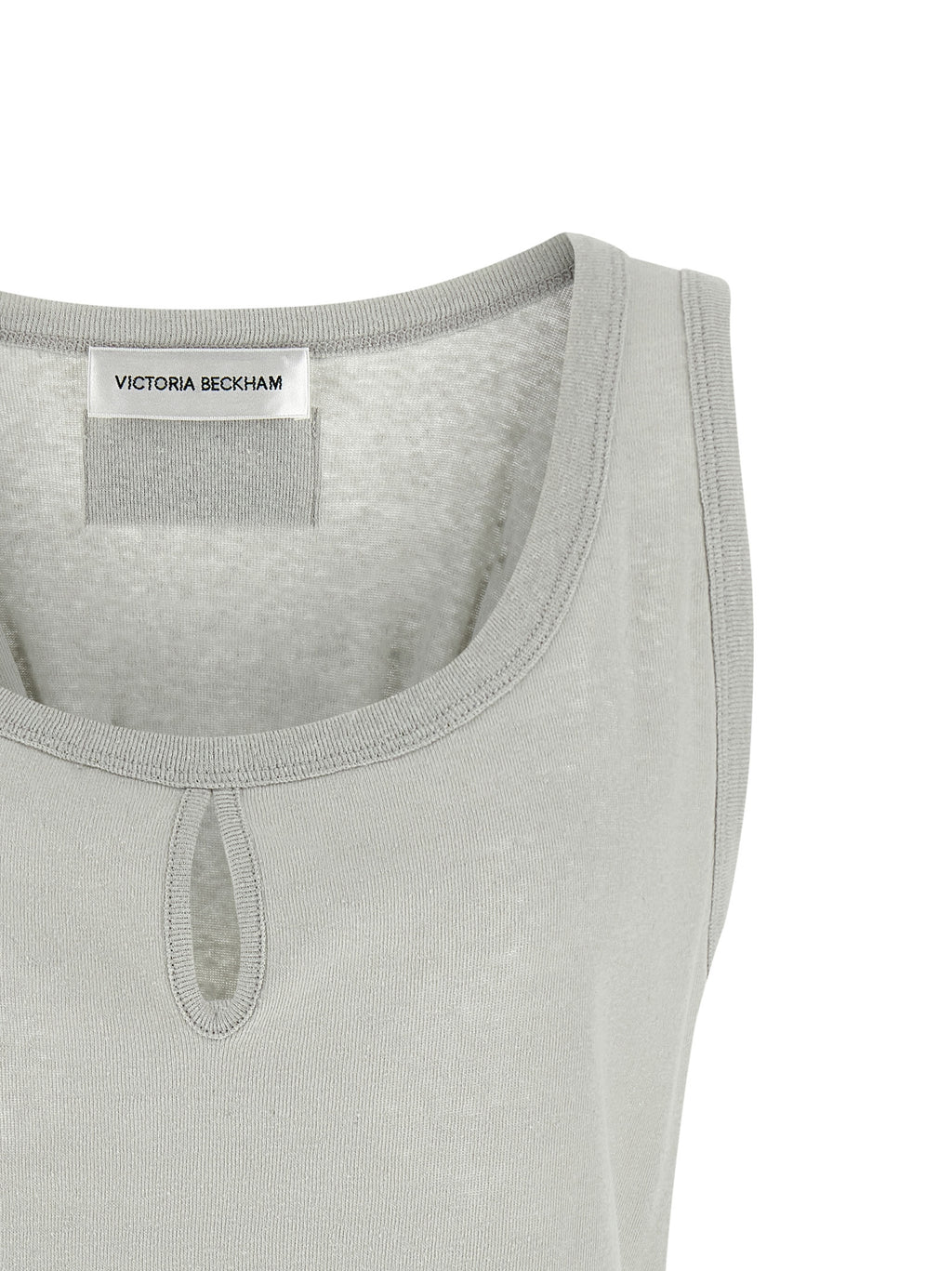 Victoria Beckham Gray Cotton Tank Tops