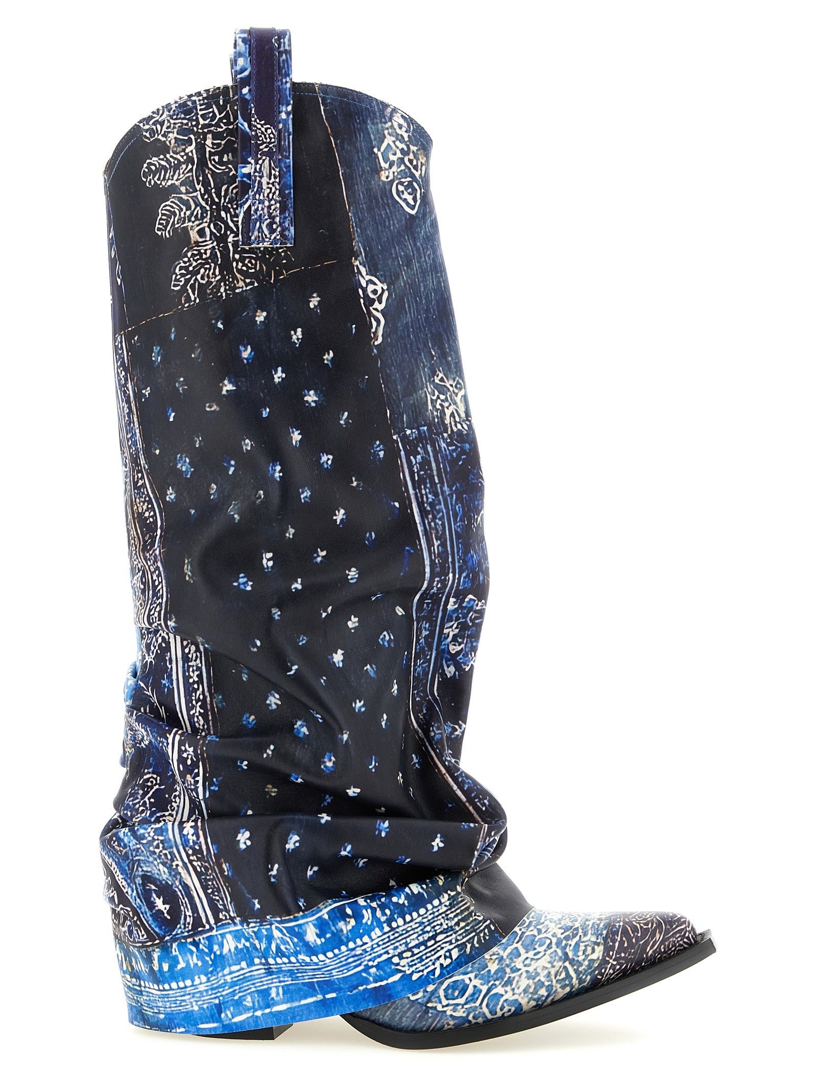 R13 Blue Leather Chelsea Boots