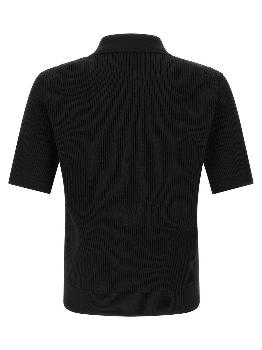 Dolce & Gabbana Black Cotton Polo Shirt
