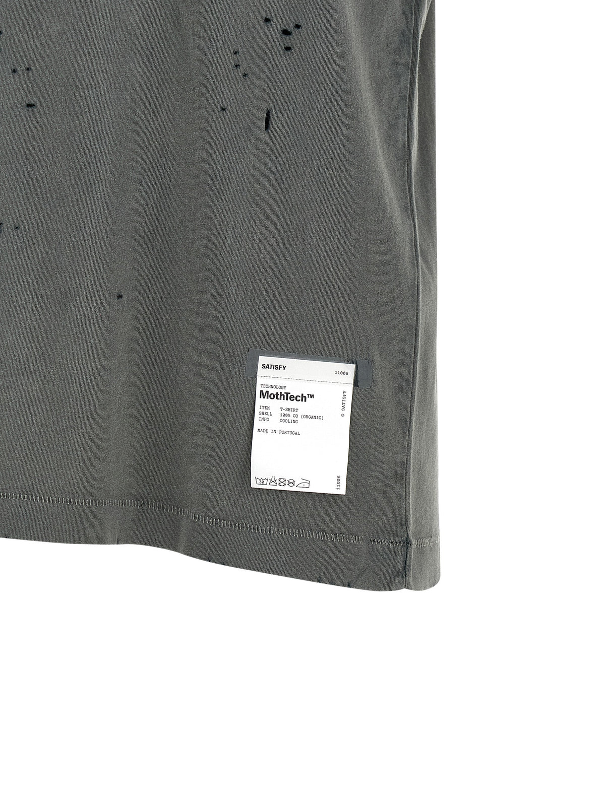 SATISFY Gray Organic Cotton T-Shirt