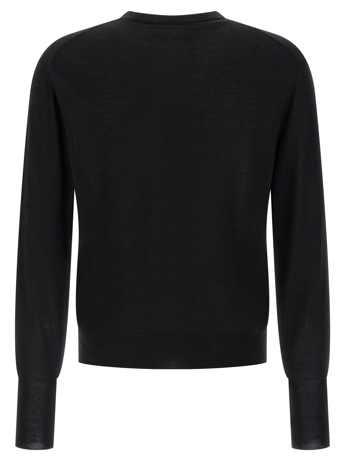 MA'RY'YA Black Virgin Wool Cardigan