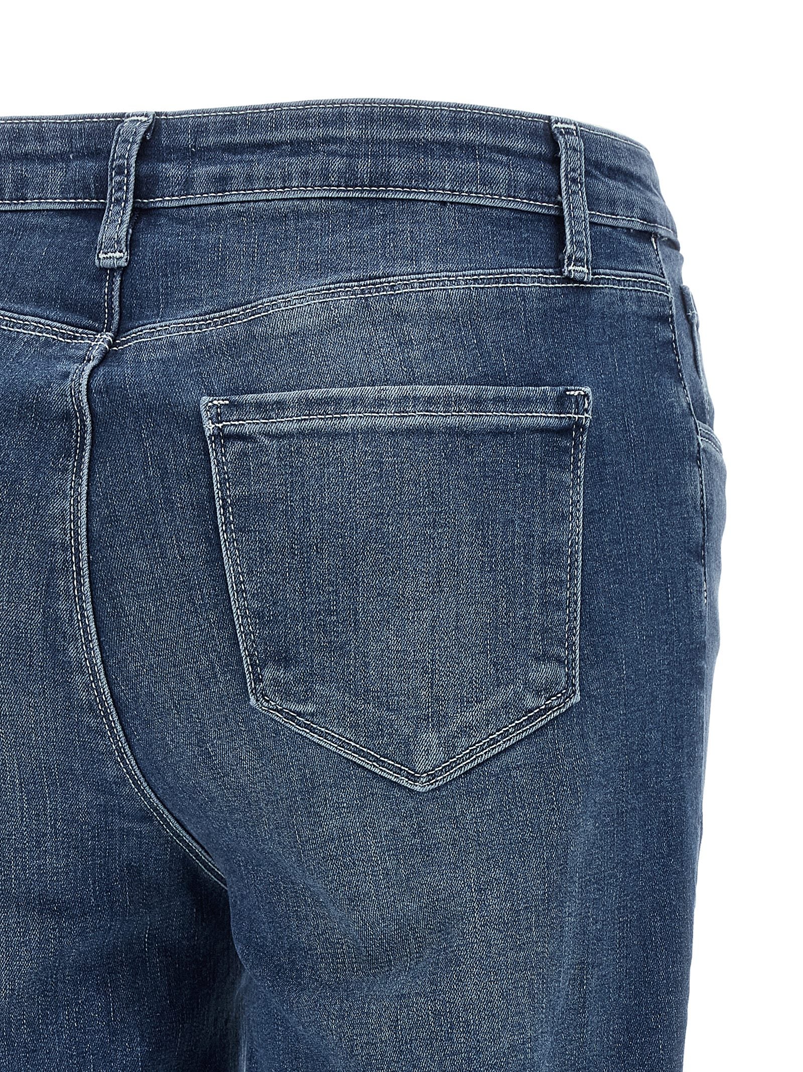 L'Agence Blue Cotton Flared Jeans