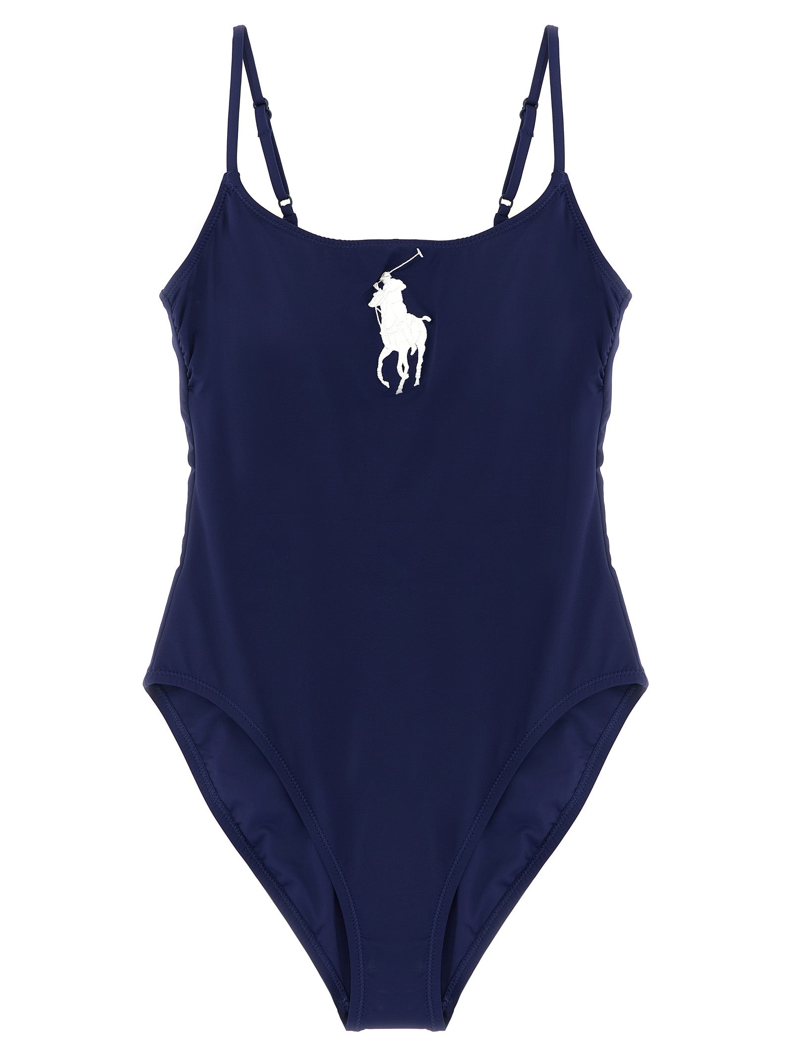Polo Ralph Lauren Blue Nylon One-Piece Swimsuit