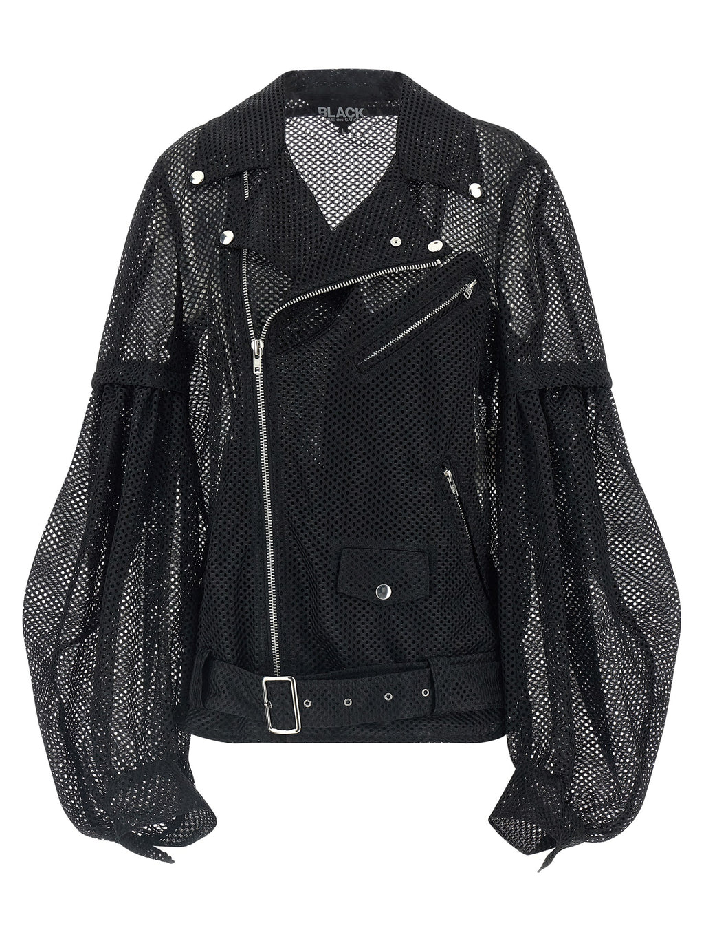 Comme Des Garçons Black Polyester Biker Jacket