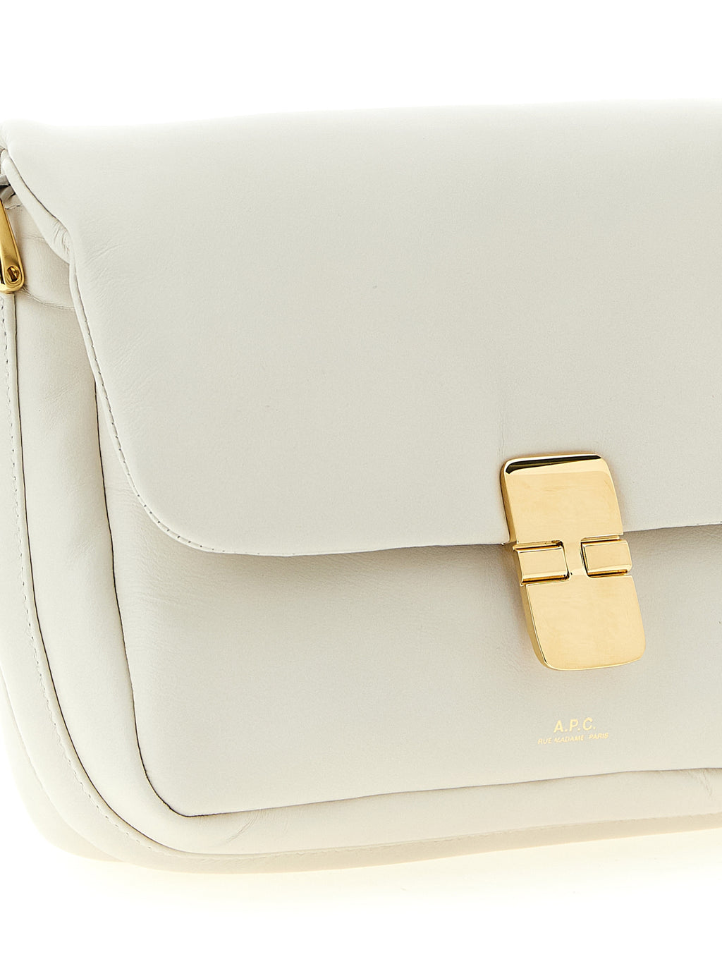 A.P.C. White Cowhide Crossbody Bag