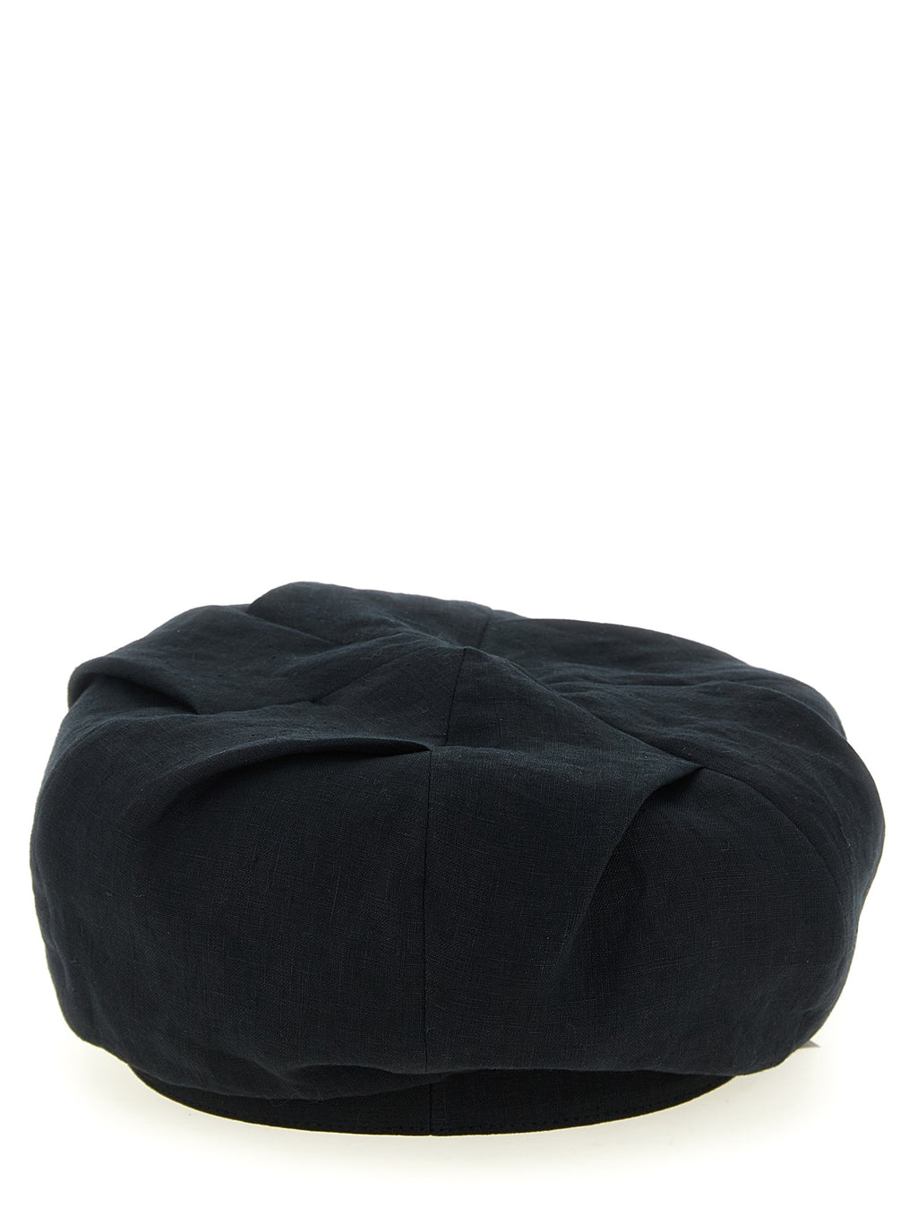 Yohji Yamamoto Black Linen Fatcap Hat