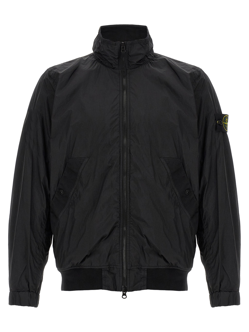 Stone Island Black Polyamide Full-Length Jacket