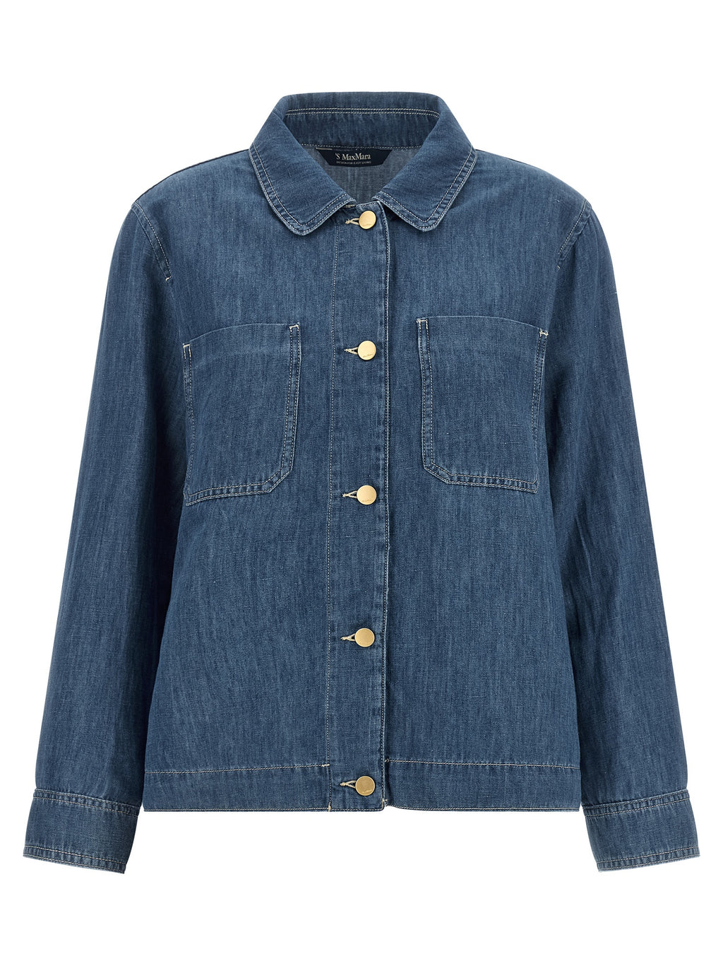 'S Max Mara Blue Cotton Denim Jacket