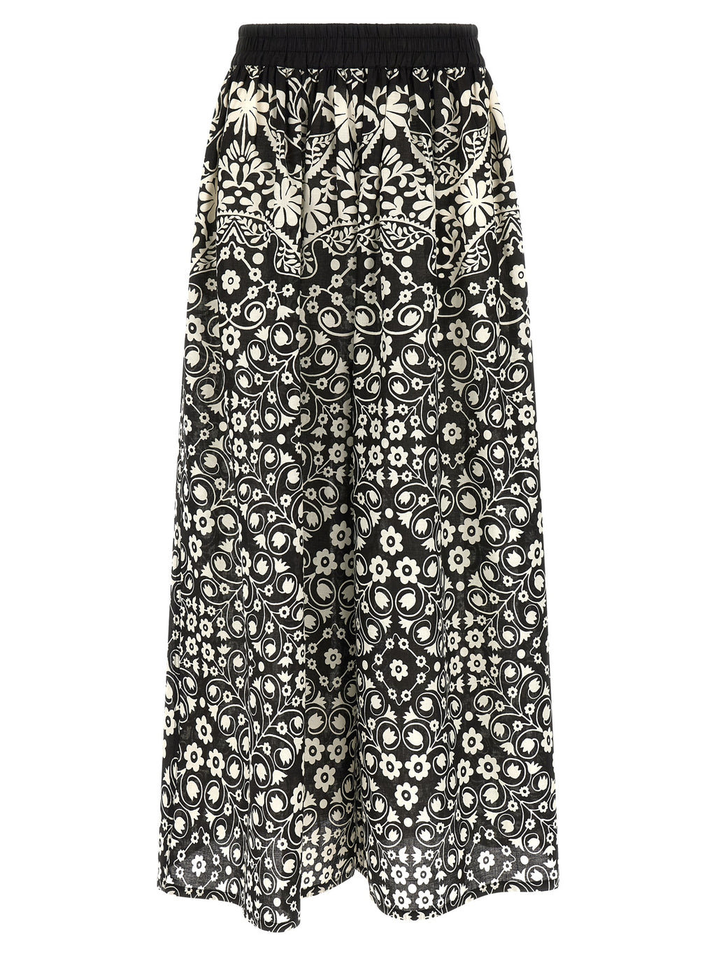Max Mara Bicolor Cotton Flared Pants