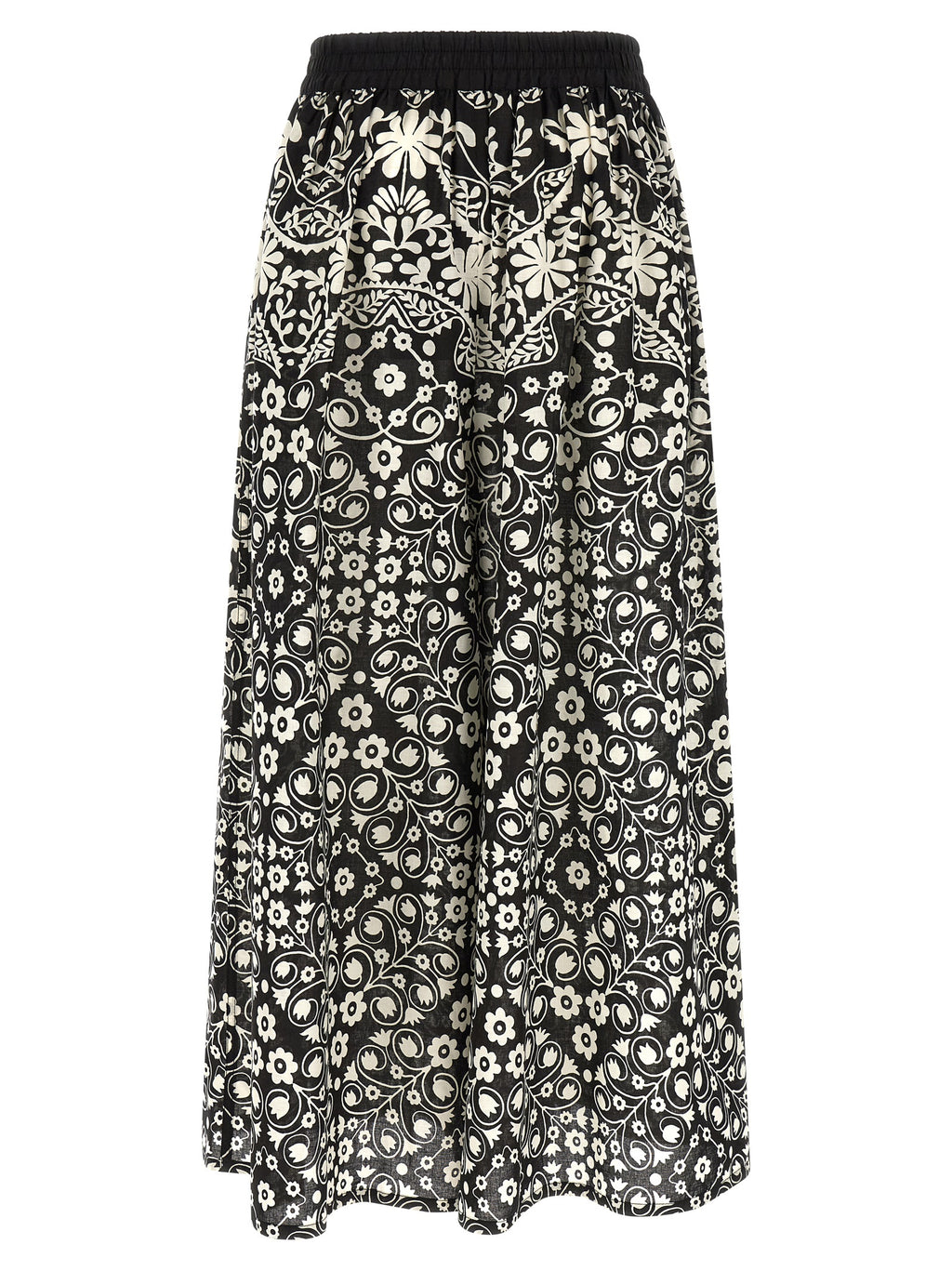 Max Mara Bicolor Cotton Flared Pants