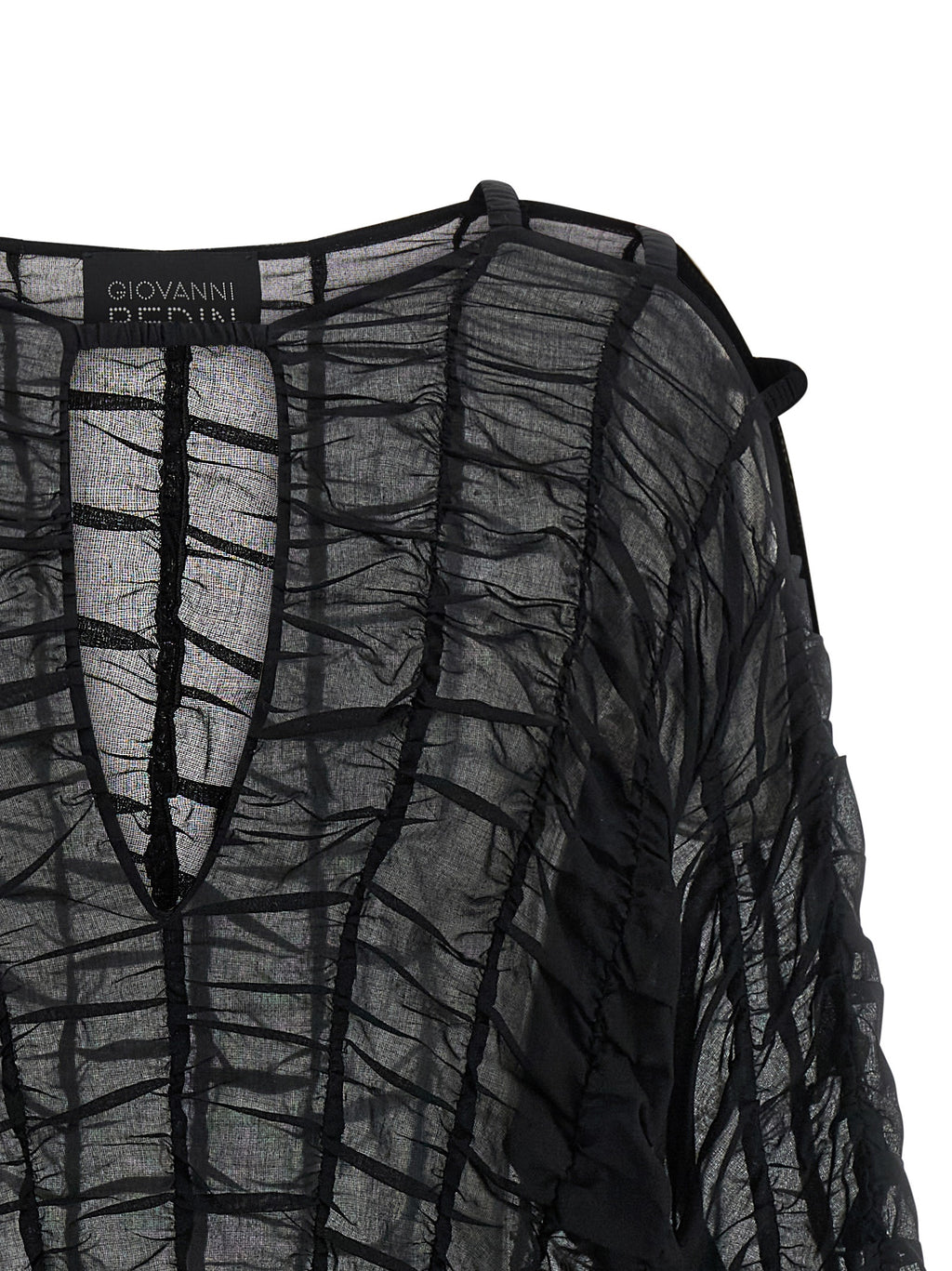 Giovanni Bedin Black Cotton Short Dress