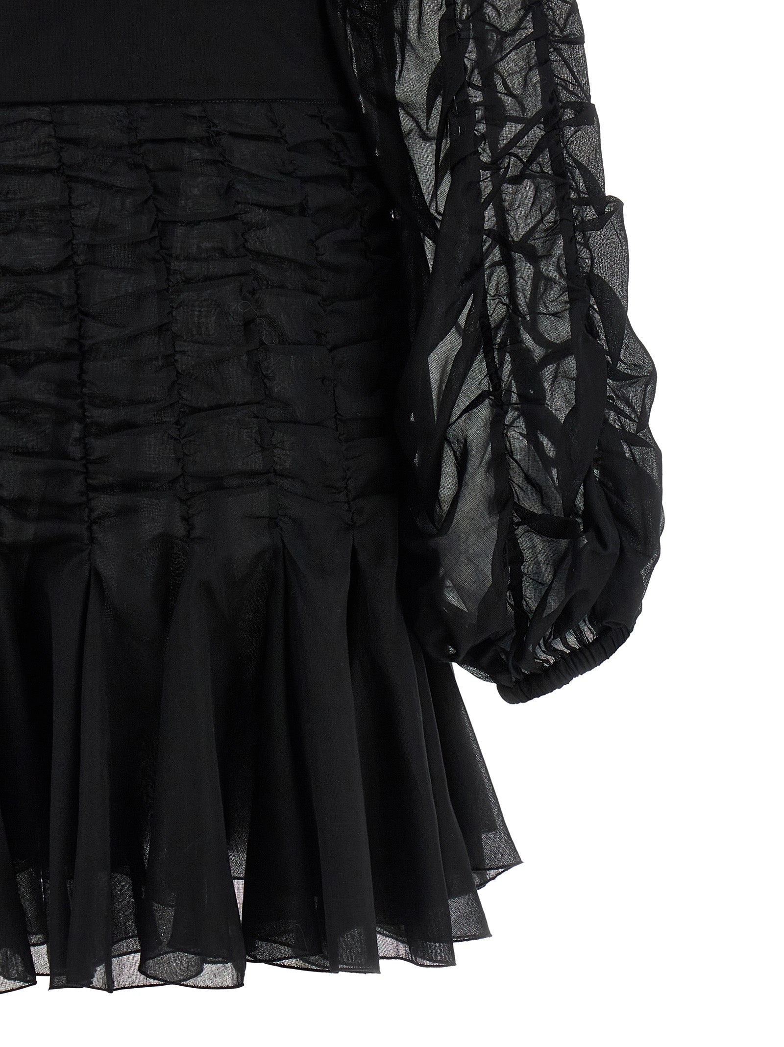 Giovanni Bedin Black Cotton Short Dress