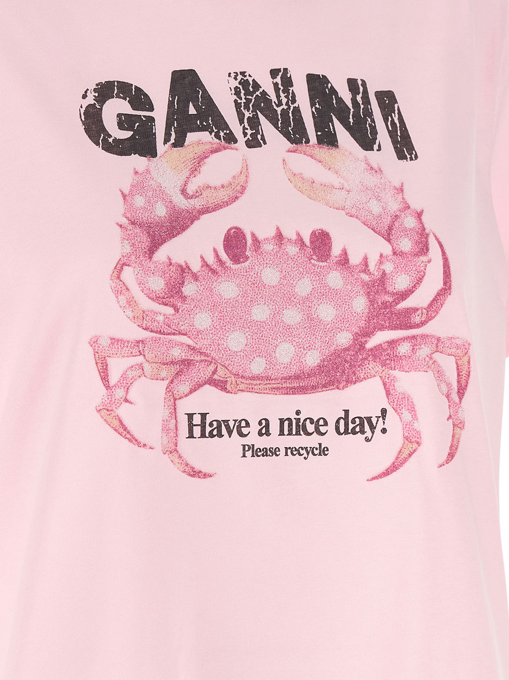 Ganni Multicolor Organic Cotton T-Shirt