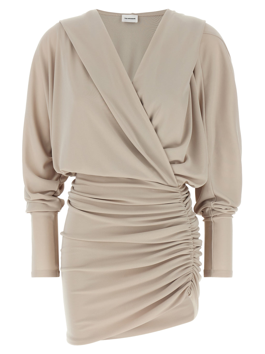 The Andamane Gray Polyester Short Dress