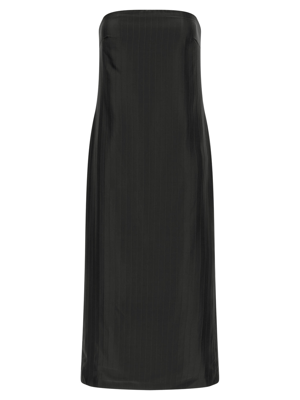 Loulou De Saison Black Viscose Midi Dress