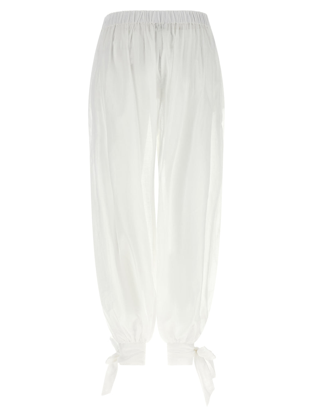 The Andamane White Cotton Casual Pants