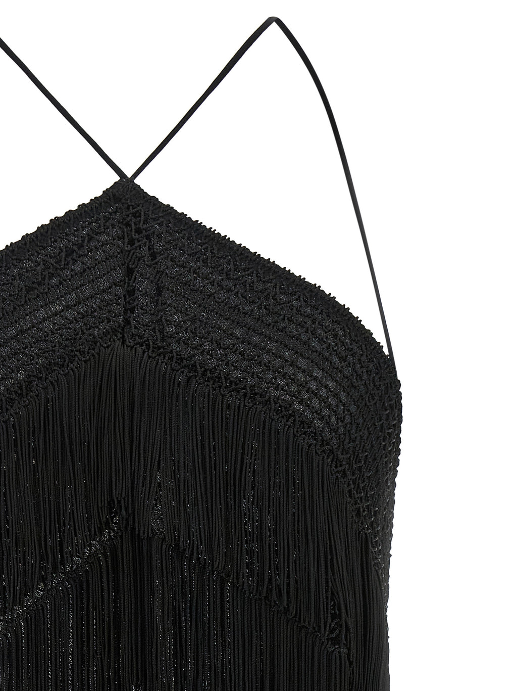The Andamane Black Acetate Tank Tops
