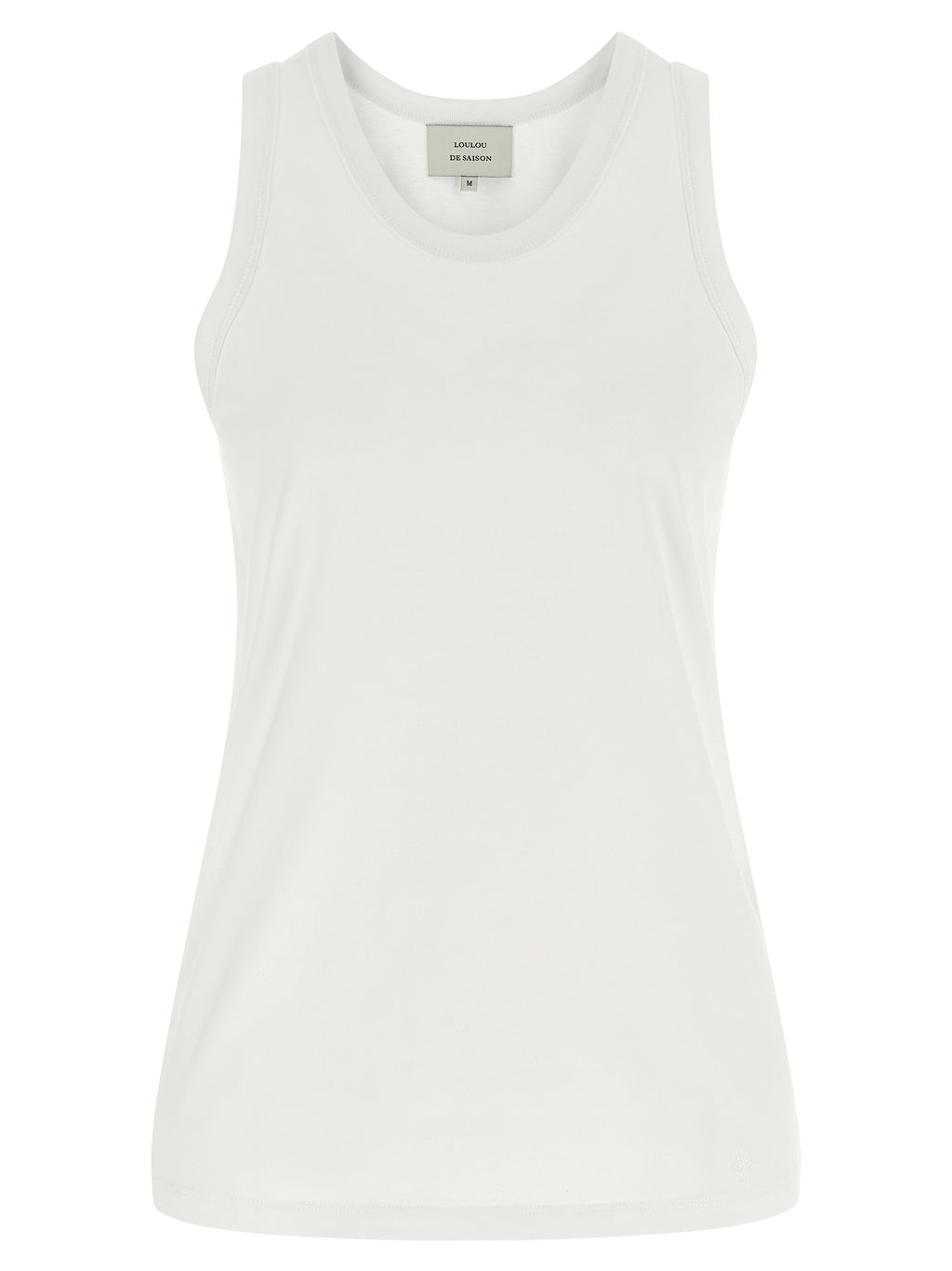 Loulou De Saison White Cotton Sleeveles T-Shirt