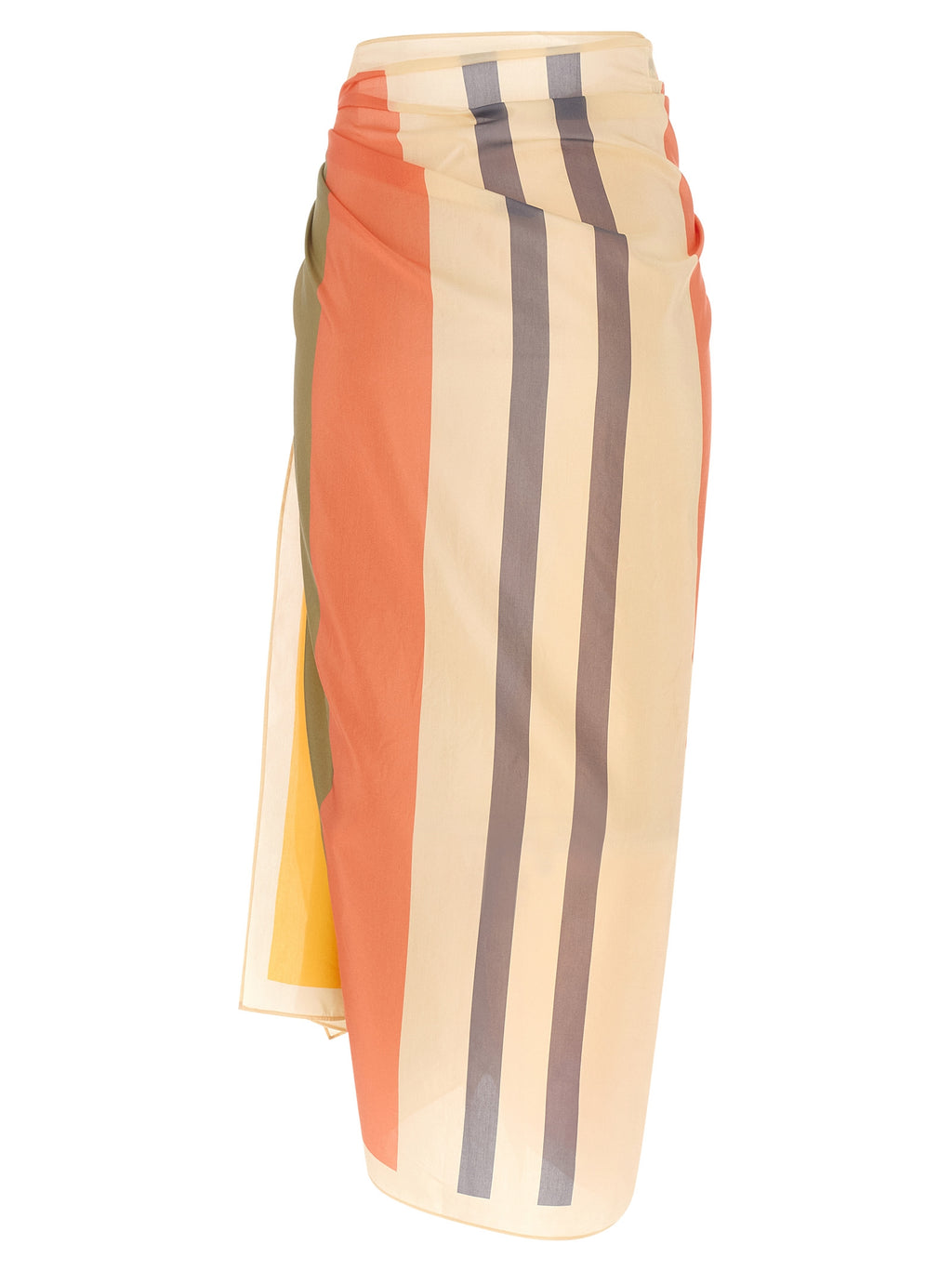 Eres Multicolor Cotton Midi Skirt