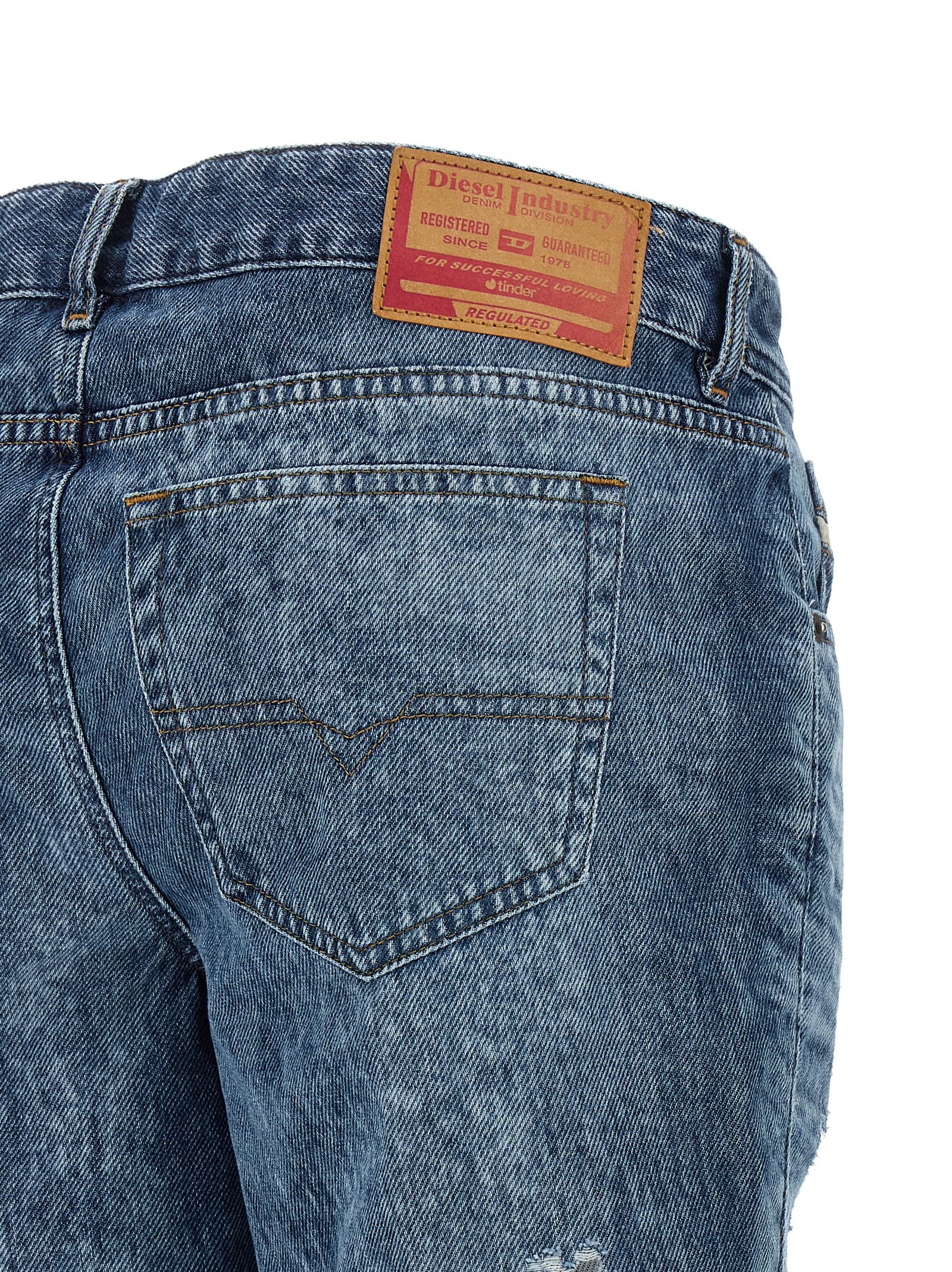 Diesel Blue Cotton Flared Jeans