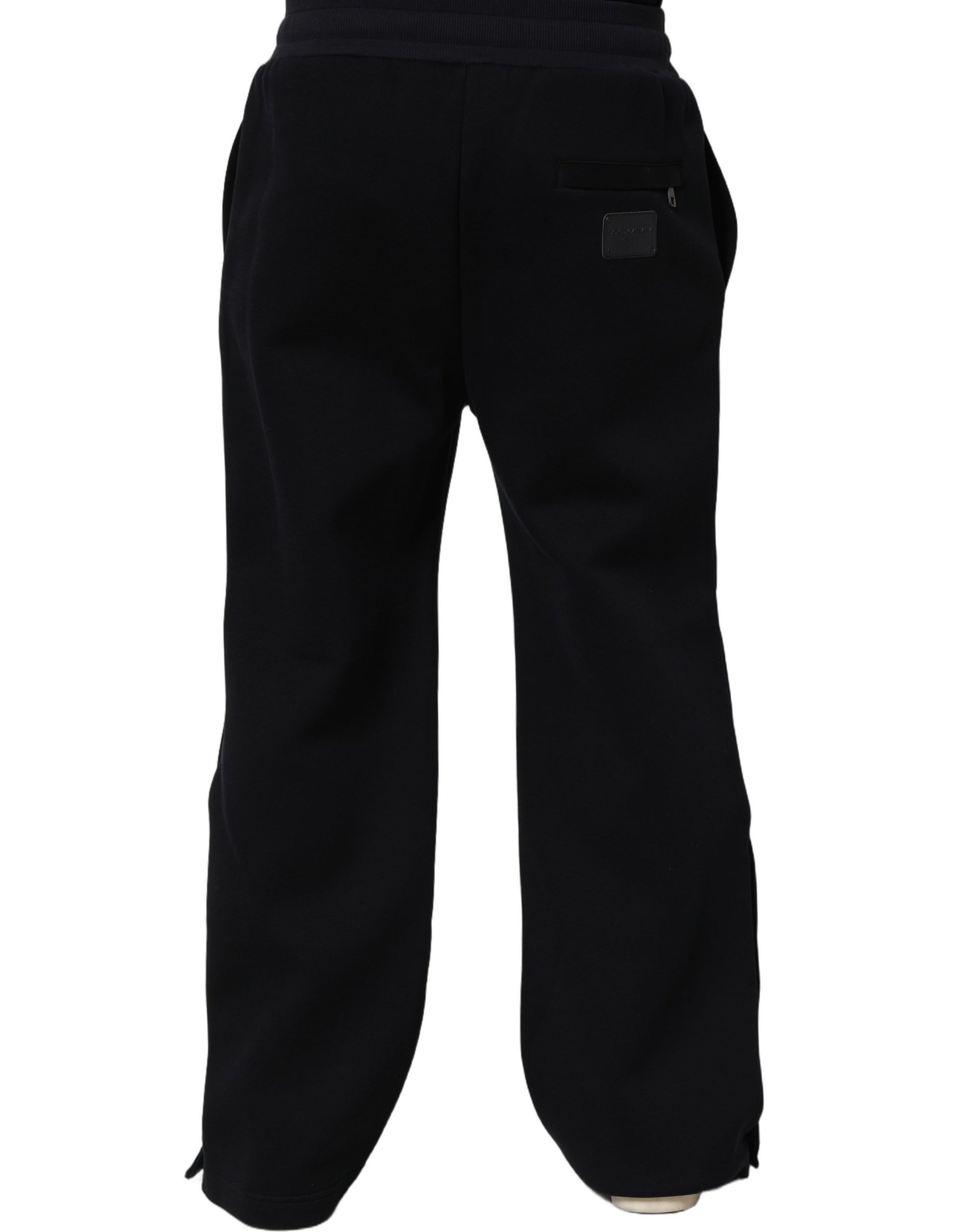 Dolce & Gabbana Black Drawstring Viscose Jogger Men Sweatpants Pants