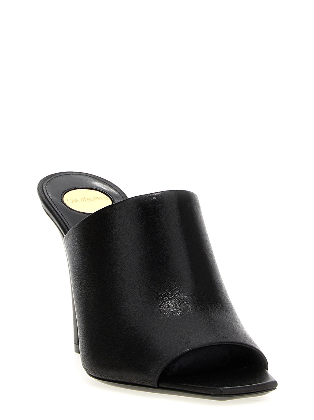 Saint Laurent Black Leather Stiletto Heel Sandals