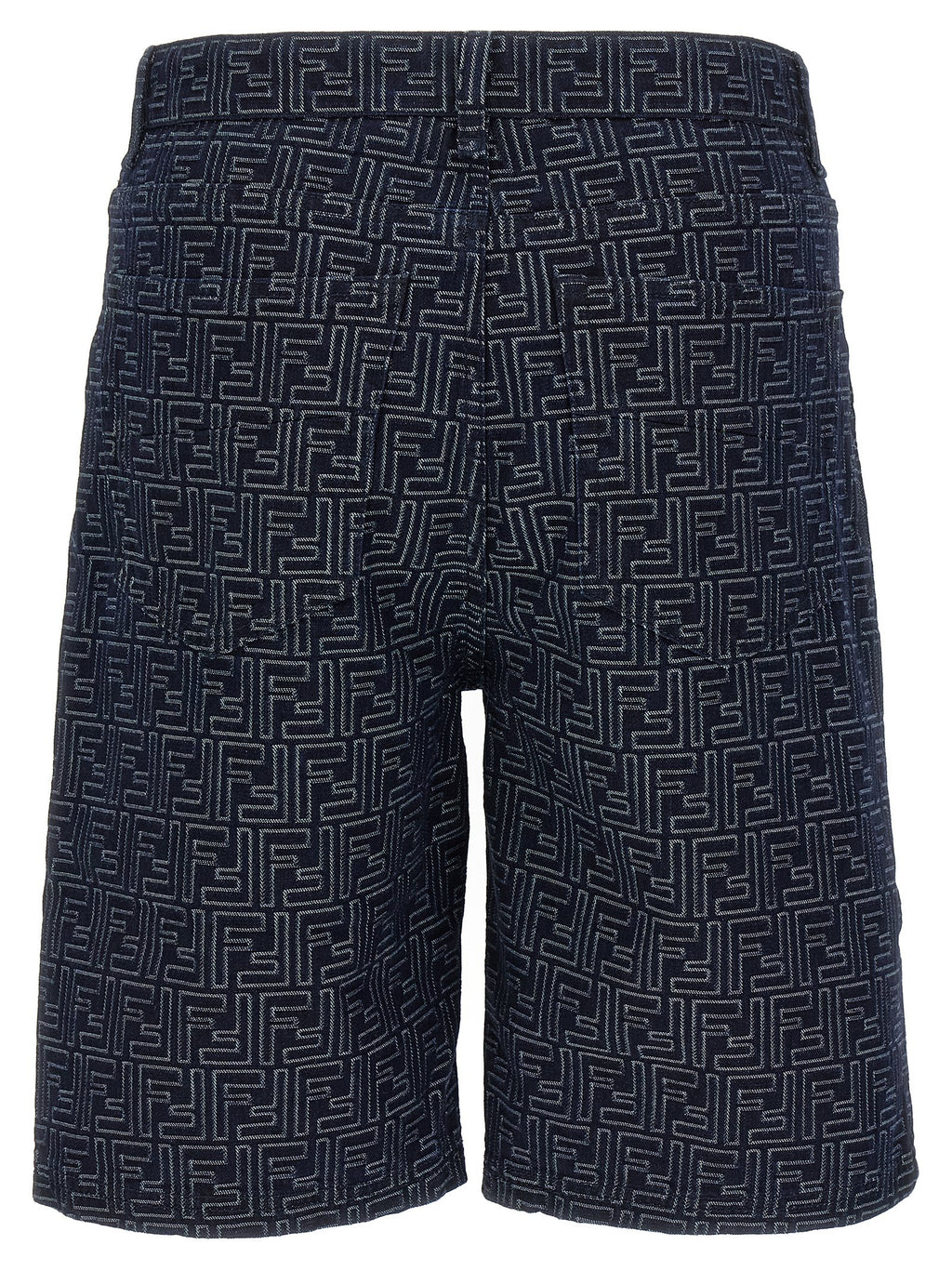 Fendi Blue Cotton Bermuda Shorts