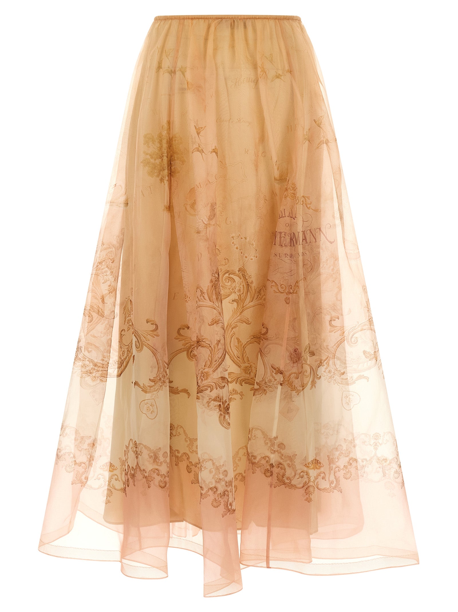 Zimmermann Beige Silk Mini Skirt