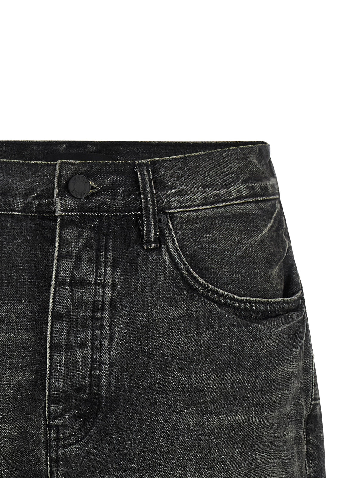 PURPLE Black Cotton Bermuda Shorts