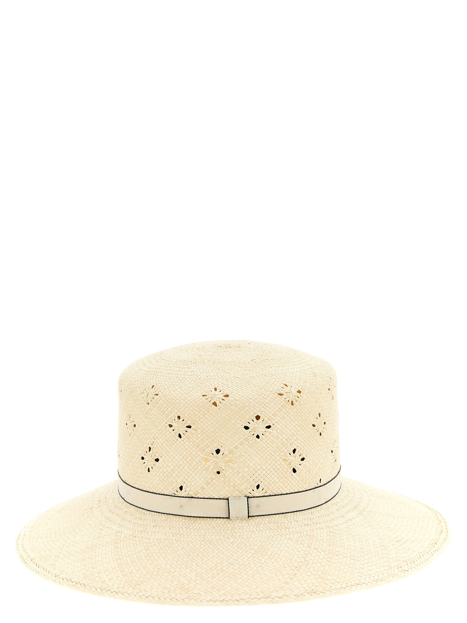 Maison Michel Beige Fabric Sunhat